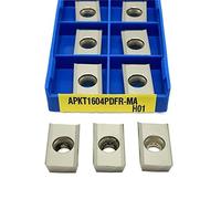 Herramienta de torno de carburo indexable 10 Piezas APKT1604 MA3 H01 Inserto De Torneado Herramienta Corte CNC Indexable Aluminio