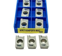 Herramienta de torno de carburo indexable 10 Piezas APKT1604 MA3 H01 Inserto De Torneado Herramienta Corte CNC Indexable Aluminio