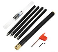 Herramienta de torno para torneado de madera con mango de aleación de aluminio y cortador de inserción moleteado con barra absorbente de vibraciones y diseño ergonómico para trabajos prolongados