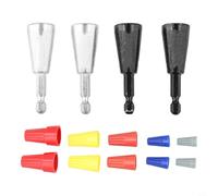 Herramienta de torsión de alambre diseñada para uso en taladro eléctrico con 4 herramientas Twister y 10 cables para acelerar la torsión del cable del conector eléctrico
