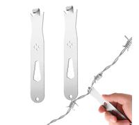 Herramienta de torsión de alambre galvanizado, paquete de 2 cables de cercado de acero, devanadera manual extendida para encuadernación de valla de invernadero y jardín
