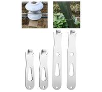 Herramienta de torsión de alambre para clips de poste en T, carpeta de alambre de acero inoxidable para valla, 3.8 pulgadas o 6 pulgadas, plata (paquete de opciones disponibles) (A)