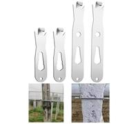 Herramienta de torsión de alambre para clips de poste en T, carpeta de alambre de acero inoxidable para valla, 3.8 pulgadas o 6 pulgadas, plata (paquete de opciones disponibles) (E)