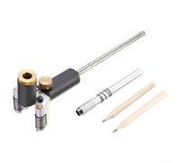 Herramienta de trazado de carpintería con rango ajustable para dibujar líneas rectas y curvas, construida de aleación de aluminio y acero inoxidable para mayor fiabilidad