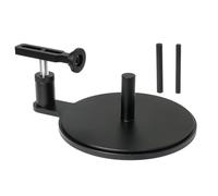 Herramienta de unión de neumáticos de camión RC con prensa de rodillos ajustable y rueda de presión, 3 tamaños de pilar central, cuerpo de metal para ajuste de neumáticos de escalada (negro)