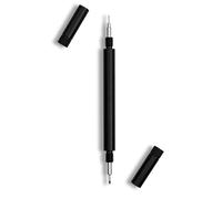 Herramienta de viaje con barra de resorte negra, equipo multiherramienta de bolsillo de transporte diario EDC | Tapa táctica de rosca | Aluminio anodizado | Pulsera de hebilla de correa de reloj |