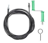 Herramienta desatascadora con mango, 10 m, sonda flexible para tuberías,espirala, limpieza de tuberías, limpiador de tuberías para tuberías obstruidas