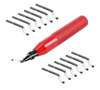 Herramienta desbarbadora con 12 cuchillas de repuesto, cuchilla giratoria 360°, herramienta desbarbadora manual para impresoras 3D, plástico, resina epoxi, metal, bricolaje y más, mango ergonómico