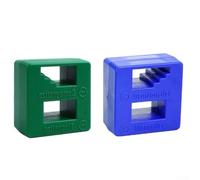 Herramienta desmagnetizadora magnética de 5.1 cm para destornilladores y herramientas de acero, dispositivo magnético rápido con extremos más y menos, no requiere batería, plástico, 53 x 50 x 29