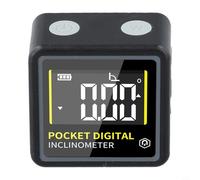 Herramienta digital de medición de ángulo inclinómetro con pantalla LCD y base magnética para medición horizontal vertical y de pendiente, color negro