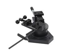 Herramienta dobladora de metal para taller, dobladora de acero con mango de 42 cm, base de 21 cm, formas y pasadores incluidos, dobladora manual para plana redonda cuadrada (negro)