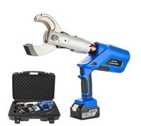 Herramienta EléCtrica De Corte De Cables 60/120/160/250 Kn,Cortadora HidráUlica Cables EléCtrica,Para Cables De Aluminio Y Cobre Blindados 65 Mm A 135 Mm,Con Pantalla Led Y 2 BateríAs(EZ65C)