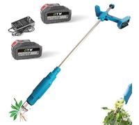 Herramienta eléctrica de extracción de malas hierbas, removedor de raíces de pie con 2 baterías, diseño ergonómico para control de malas hierbas de césped y jardín sin doblarse