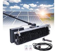Herramienta eléctrica de limpieza de paneles solares con cabezal de cepillo, cepillo de rodillo de 60 cm, poste de extensión ajustable, kit de limpieza de ventanas de 3,5 m