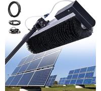 Herramienta eléctrica de limpieza de paneles solares con cepillo de rodillo y poste de suministro de agua para paneles fotovoltaicos y ventanas