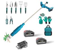 Herramienta eléctrica inalámbrica para quitar malas hierbas con 3 garras de acero para césped y jardín