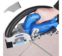 Herramienta eléctrica para eliminar lechada de 1200 W, máquina de limpieza de lechada de azulejos de 9000 rpm con profundidad ajustable y extracción automática de polvo para limpiar la lechada entre