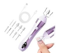 Herramienta eléctrica para limar uñas, máquina de taladro de uñas eléctrico - 10 velocidades con luz LED para personas mayores principiantes, casa y salón