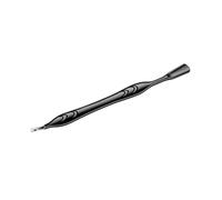 Herramienta empujadora de cutículas de acero inoxidable con agarre antideslizante para pedicura profesional y herramienta ergonómica higiénica para el cuidado de las uñas