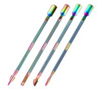 Herramienta empujadora de cutículas, removedor de cutículas de metal y cortador de uñas de doble cara, limpiador de manicura, recortador de cutículas para uñas de manos y pies