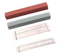Herramienta ergonómica de extracción de trastes de guitarra con protector de diapasón y juego de apósito de piedra de pulido para músicos, piedra niveladora