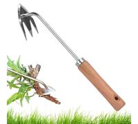 Herramienta Escardadora - Extractor de Malezas Manual,Mango Ergonómico Resistente con 3 Dientes para Huerto Jardín Flores y Granja en Exteriores