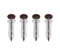 Herramienta esparcidora de mano para jardín, juego de esparcidor de césped manual compacto, 4 piezas, esparcidor de fertilizante pequeño de color café para plantar en el patio