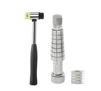 Herramienta expansora de anillos, simplifica los ajustes de anillos de metal con ensanchador de joyería portátil, herramienta manual de ampliación de anillos(Silver)