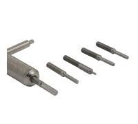 Herramienta extractora de engranajes de motor de metal y extractor de piñón universal para vehículos de control remoto - Incluye 5 tamaños de pasador de 0,9 mm a 2,8 mm -