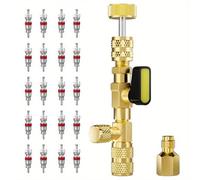 Herramienta Extractora De Núcleos Refrigeración HVAC Avanzada Y Precisa Puerto Vacío Incluido Compatibilidad Con Sistemas R410A 20 Piezas Herramienta Extracción Núcleos Válvulas