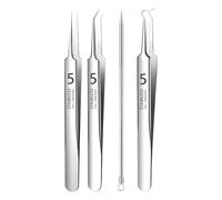 Herramienta extractora de puntos blancos, herramienta removedora de - Kit removedor de espinillas,Herramienta profesional de eliminación de puntos blancos con caja de almacenamiento, herramienta extra