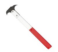 Herramienta extractora de sellos de aceite de doble extremo para reparación de automóviles - Extractor de acero al carbono con funciones de llave y gancho, 305 mm x 85 mm, rojo - compatible con C