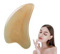 Herramienta Facial Gua Sha - Resina De Imitación De Cuerno De Buey, Paquete De 4 | Tabla De Masaje Triangular Y En Forma De Corazón | Juego De Raspador De Barra De Belleza Facial Para Drenaje Linfátic