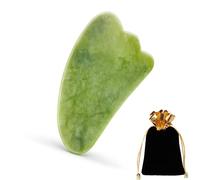 Herramienta facial Gua Sha, tablero de Guasha de piedra de jade natural para terapia de acupuntura SPA, tratamiento de punto de activación, herramienta de masaje de raspado Gua Sha