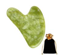 Herramienta facial Gua Sha, tablero de Guasha de piedra de jade natural para terapia de acupuntura SPA, tratamiento de punto de activación, herramienta de masaje de raspado Gua Sha
