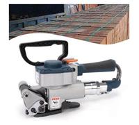 Herramienta Flejadora NeumáTica, MáQuina Flejadora Manual Ancho de Banda 13-19 Mm, MáQuina Flejadora Sin Sello para Flejado Pp Pet, TensióN Ajustable 3500N, MáQuina Flejadora de PláStico-Acero