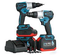 Herramienta for tuercas de remache inalámbrica de 21 V, pistola remachadora eléctrica portátil for tuercas M3-M12, remachadora a batería for acero, acero inoxidable y aluminio