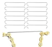 Herramienta genérica para cadena de bicicleta - 12 piezas de acero inoxidable set de reparación de transmisión de bicicletas, kit de mantenimiento compacto para bolsa de herramientas de bicicleta de