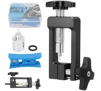 Herramienta Inserción para Tubos Freno Disco Hidráulicos Bicicleta con Cortatubos Nylon, Juego Inserción Aguja Aceite Profesional con Juntas Goma & Caja para Reparación Bicis Montaña y Carretera