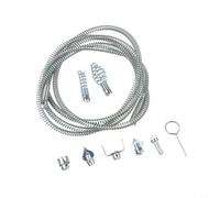 Herramienta limpiadora de tuberías en espiral, longitud, construcción de acero para desatascar eficientemente con máquinas eléctricas (A)