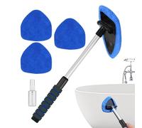 Herramienta limpiadora de ventanas de coche, varita limpiadora de parabrisas | Herramienta de limpieza de ventanas de coche de 6 piezas - Varita limpiadora de vidrio con mango retráctil para