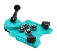 Herramienta localizadora de apertura de azulejos de vidrio con ventosa para perforar agujeros precisos en vidrio y azulejos, ajustable de 187 mm a 267 mm, construcción de plástico y metal