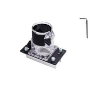 Herramienta localizadora de ranurado de madera Base de aleación de aluminio para recortadora de bordes, soporte de fijación para biselar, ranurar, corte de curvas, grosor ajustable, 0-5 cm, negro