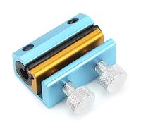 Herramienta Lubricadora, Engrasador de Doble Cable para Motocicleta, Herramienta Lubricadora, Accesorios de Aluminio, Modificación de Goma para la Herramienta ATV(Oro azul)