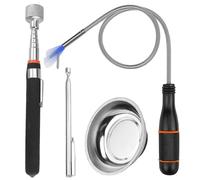 Herramienta magnética telescópica de recogida - Herramienta de recogida metálica flexible versátil - Barra giratoria para reparación de automóviles e ideas de regalos para hombre