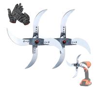 Herramienta Manual Cortadora de Césped | Trituradora Picadora para Verduras | Accesorios Reemplazables de Diámetro Ajustable para Jardín Patio Trasero y