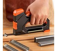 Herramienta manual de clavos 6 en 1 para aplicaciones de carpintería que soporta clavos grapados, clavos rectos y clavos de puerta (E)