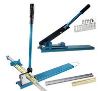 Herramienta manual de corte de riel DIN, cortadores de tronco superior de banco con doble ranura, deslizador de transferencia, guía de posicionamiento y regla de 50 cm para corte de precisión de acero