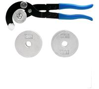 Herramienta manual de doblado de tubos 4 en 1 para tubos de aluminio de cobre y acero con diseño ergonómico y cabezales de flexión de precisión para diámetros de tubería de 4 8 mm a 10 mm (mango azul)