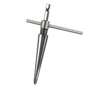 Herramienta manual de escariador cónico de 5 a 16 mm con mango en T y 6 flautas, taladro biselado y biselado de acero al carbono endurecido para agujeros de fregadero de tablero de madera y cónicos